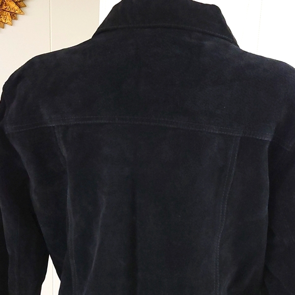 Black Suede Shirt Jacket Size Large AMI - Picture 5 of 6